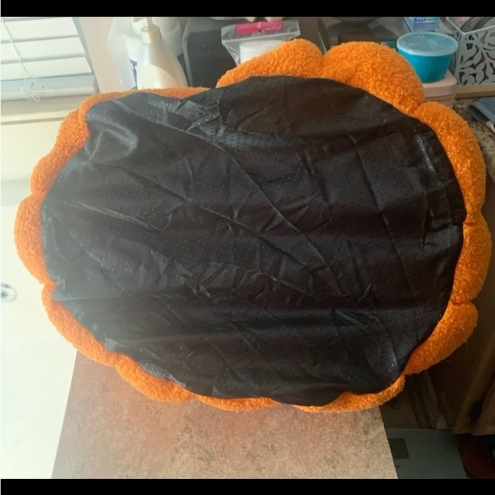 Cozy Halloween Pumpkin Pet Bed Plush, Thickened Warmth For Cats & Small Dogs